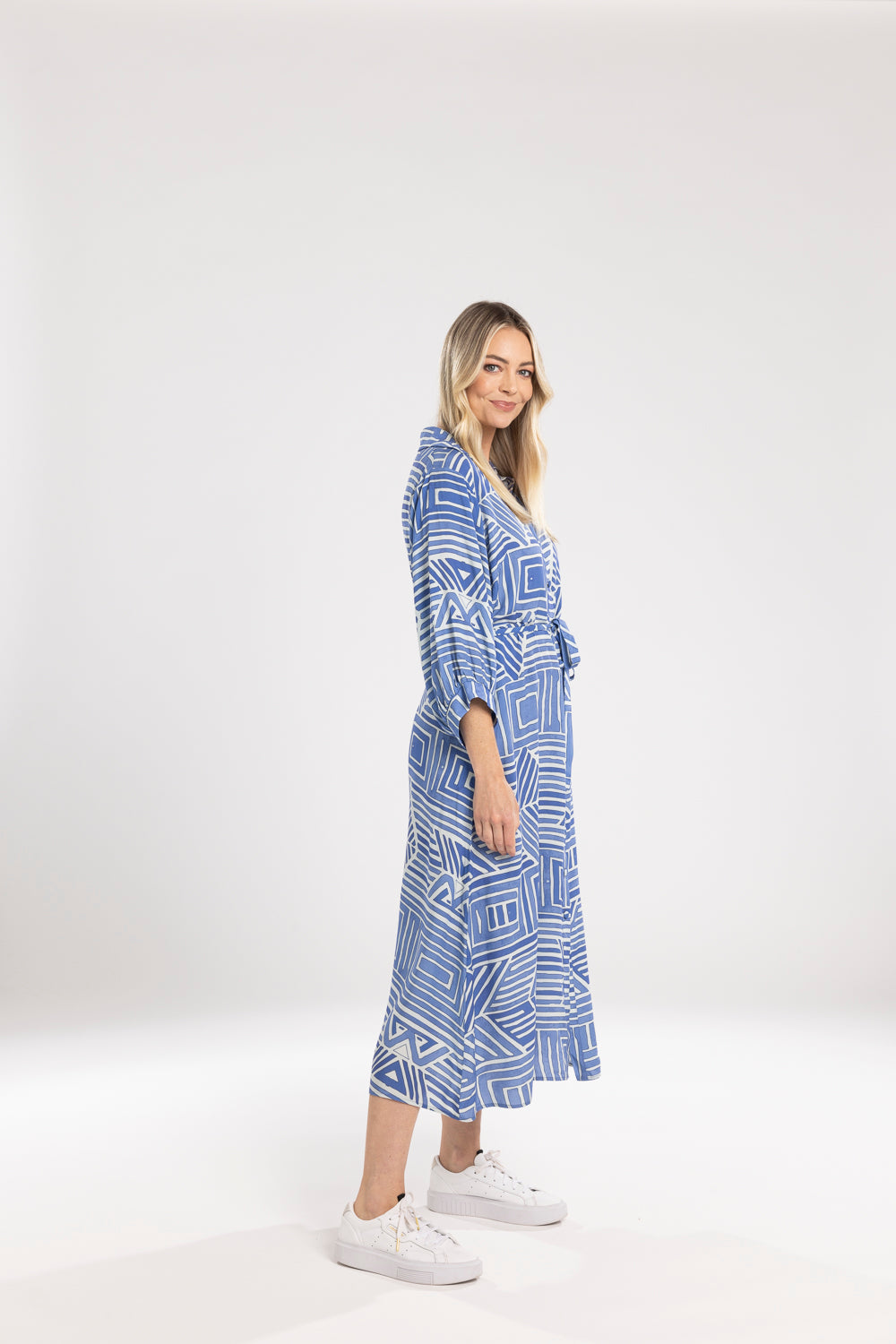 Dani Dress | Blue print Mimoso