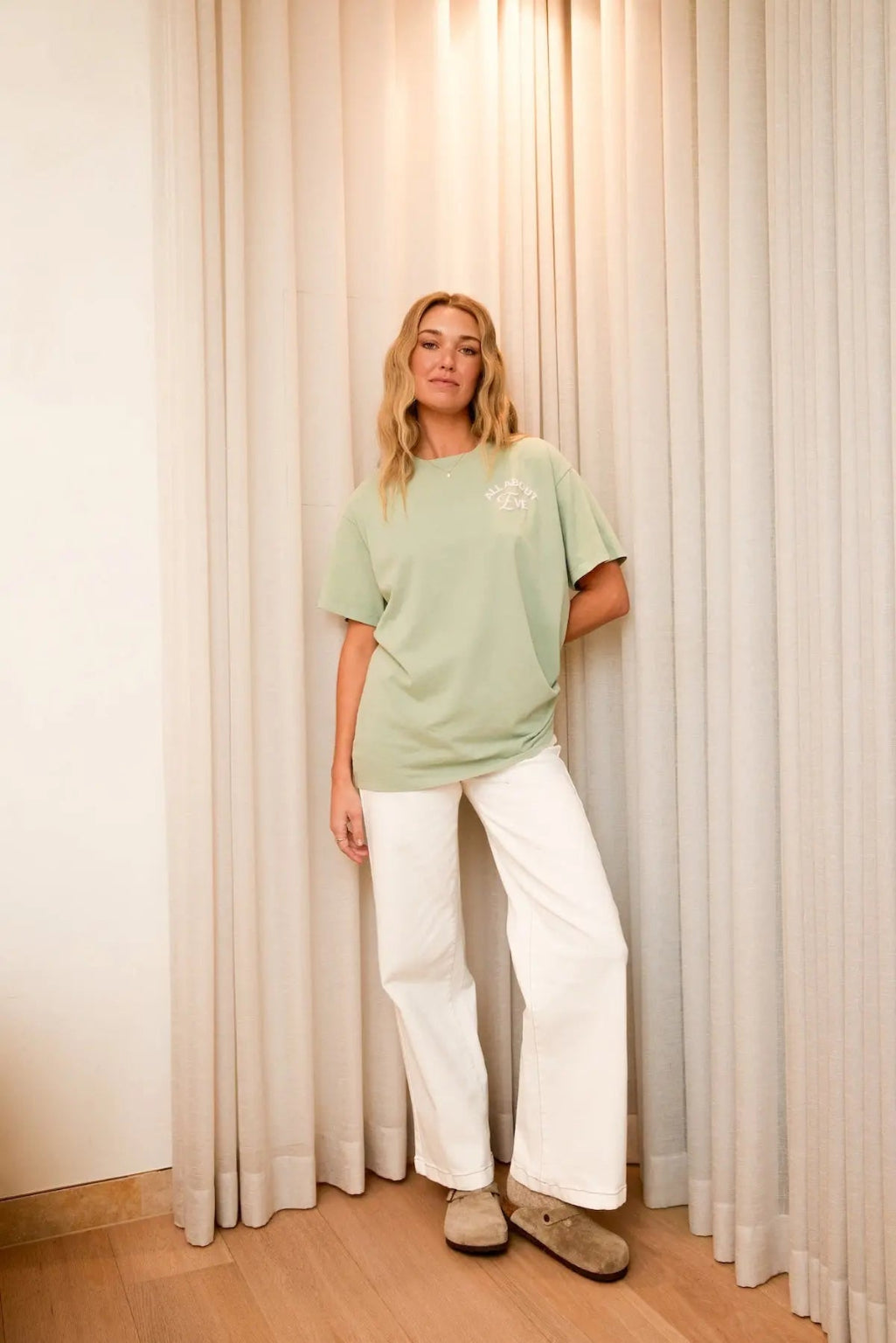 Matcha Club Relaxed Tee - Sage All About Eve