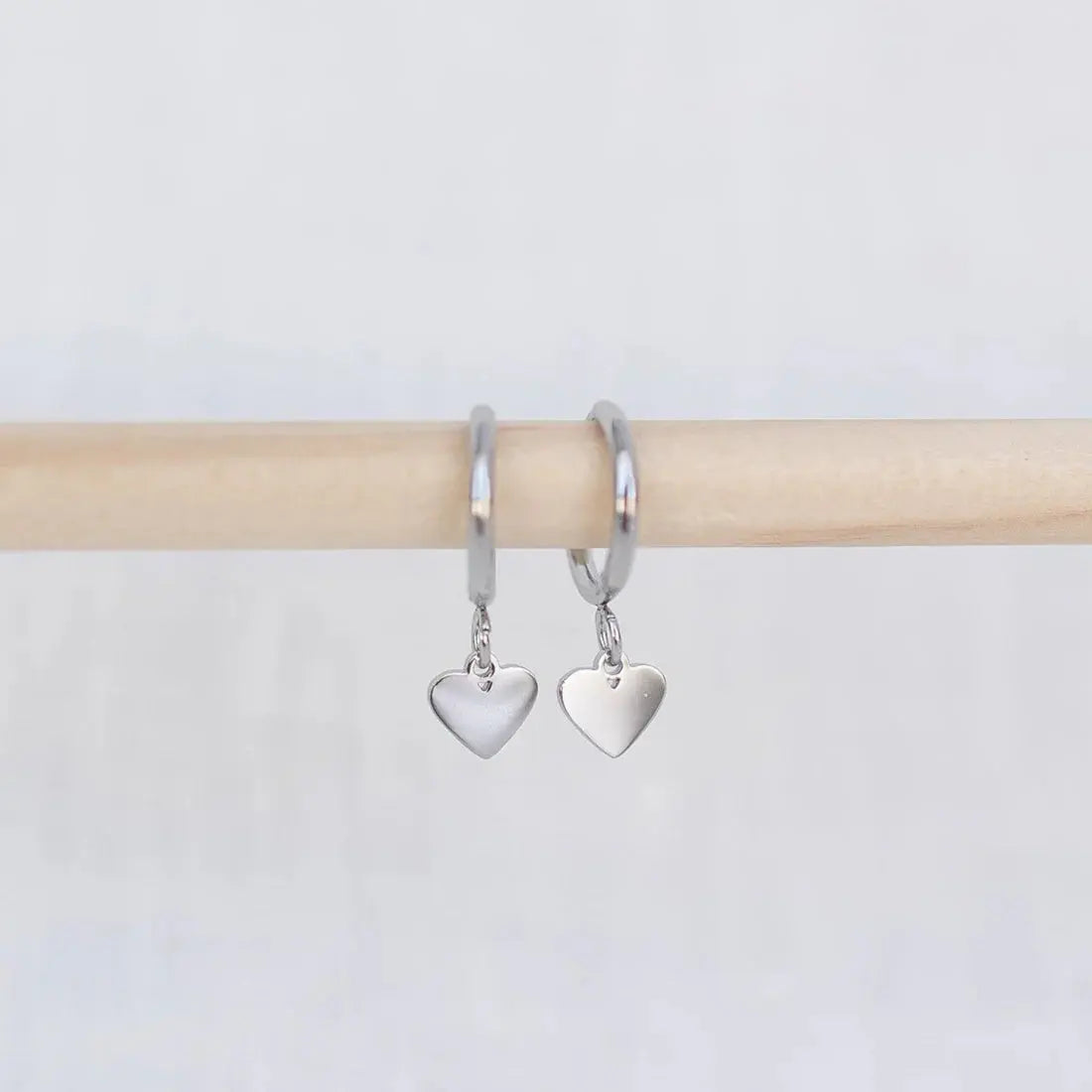 heart hoop earrings KatyB Jewellery