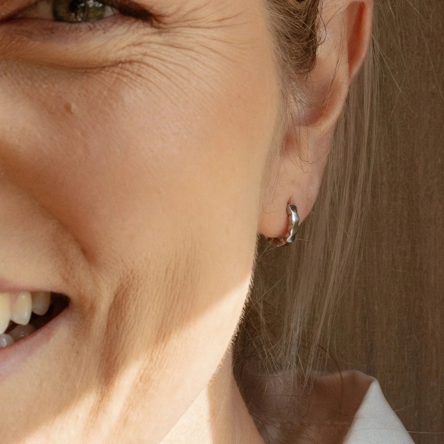 Mini Hex Hoop Earrings KatyB Jewellery