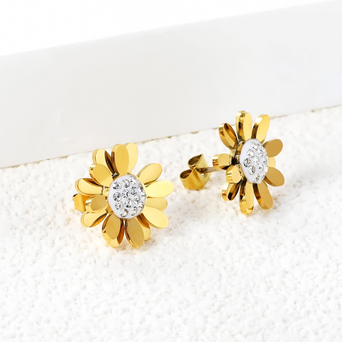 Daisy Studs - Gold The Rose Edit