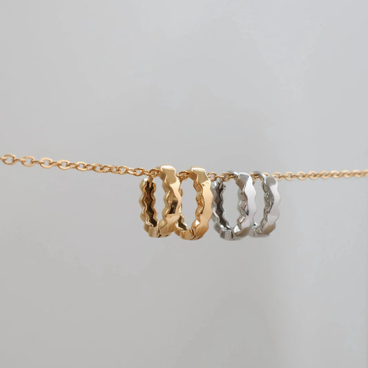 Mini Hex Hoop Earrings KatyB Jewellery