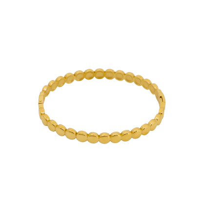 Gold beaded bracelet on a white background - Hollis Bracelet Gold - The Rose Edit