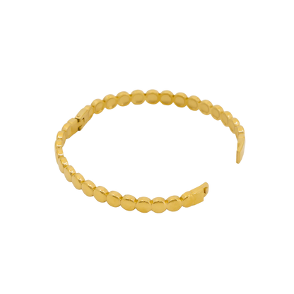 Gold beaded headband on a white background - Hollis Bracelet Gold - The Rose Edit
