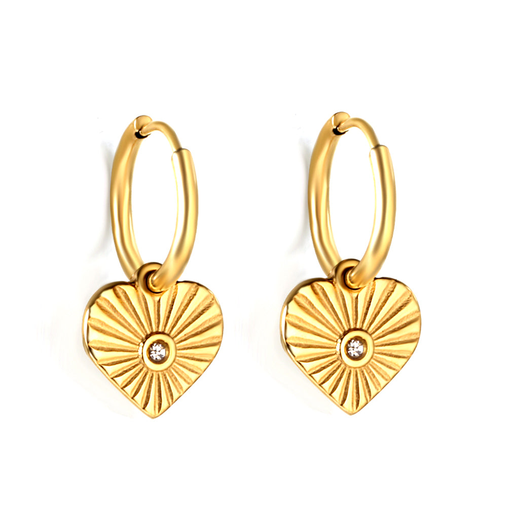 Heartburst Hoops - Gold The Rose Edit