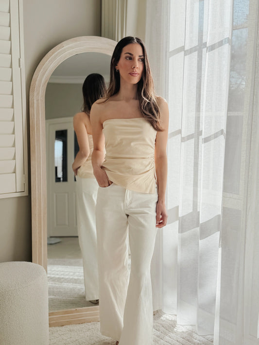 Lily Strapless Top - Butter Silent Theory