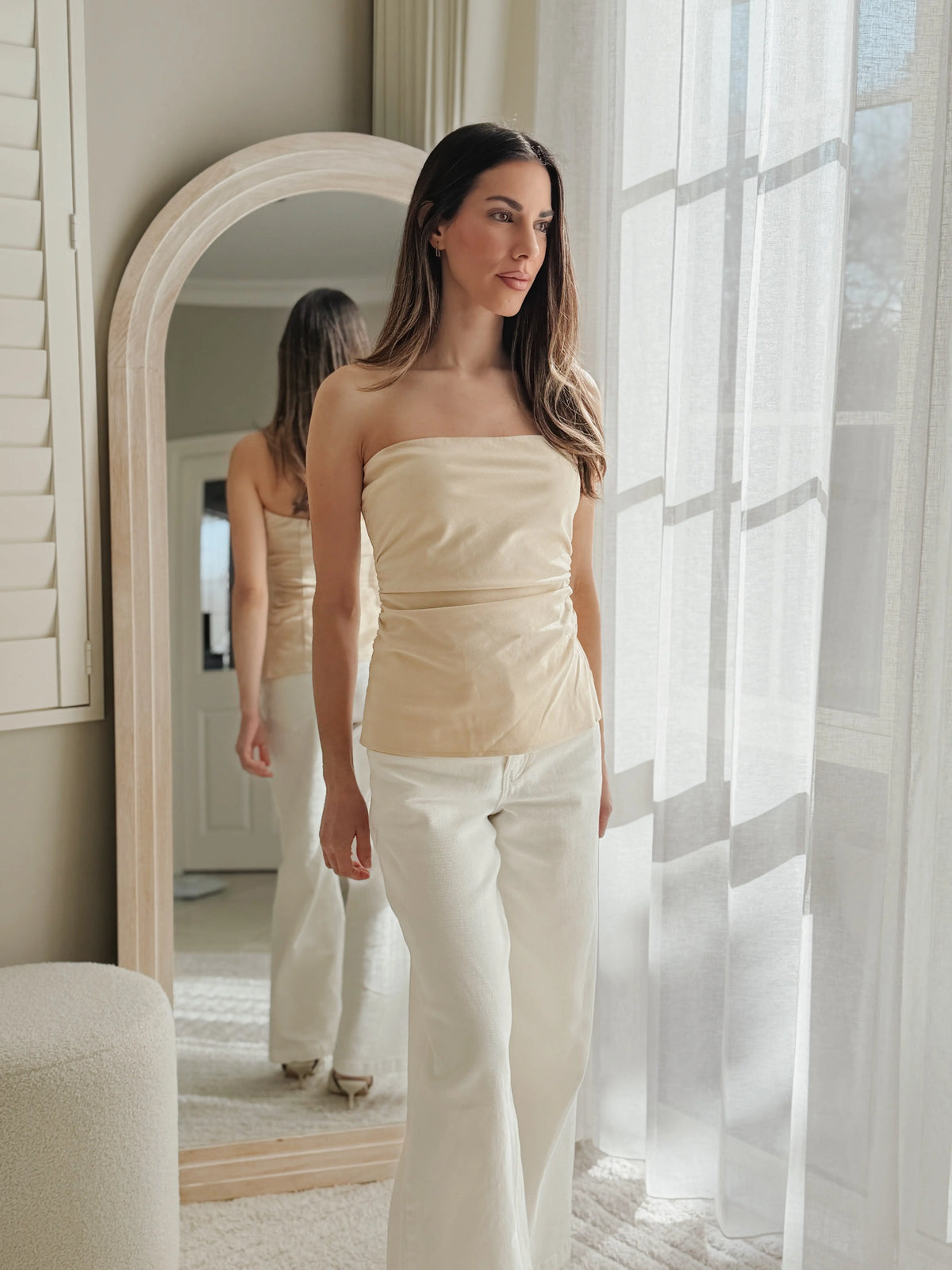 Lily Strapless Top - Butter Silent Theory