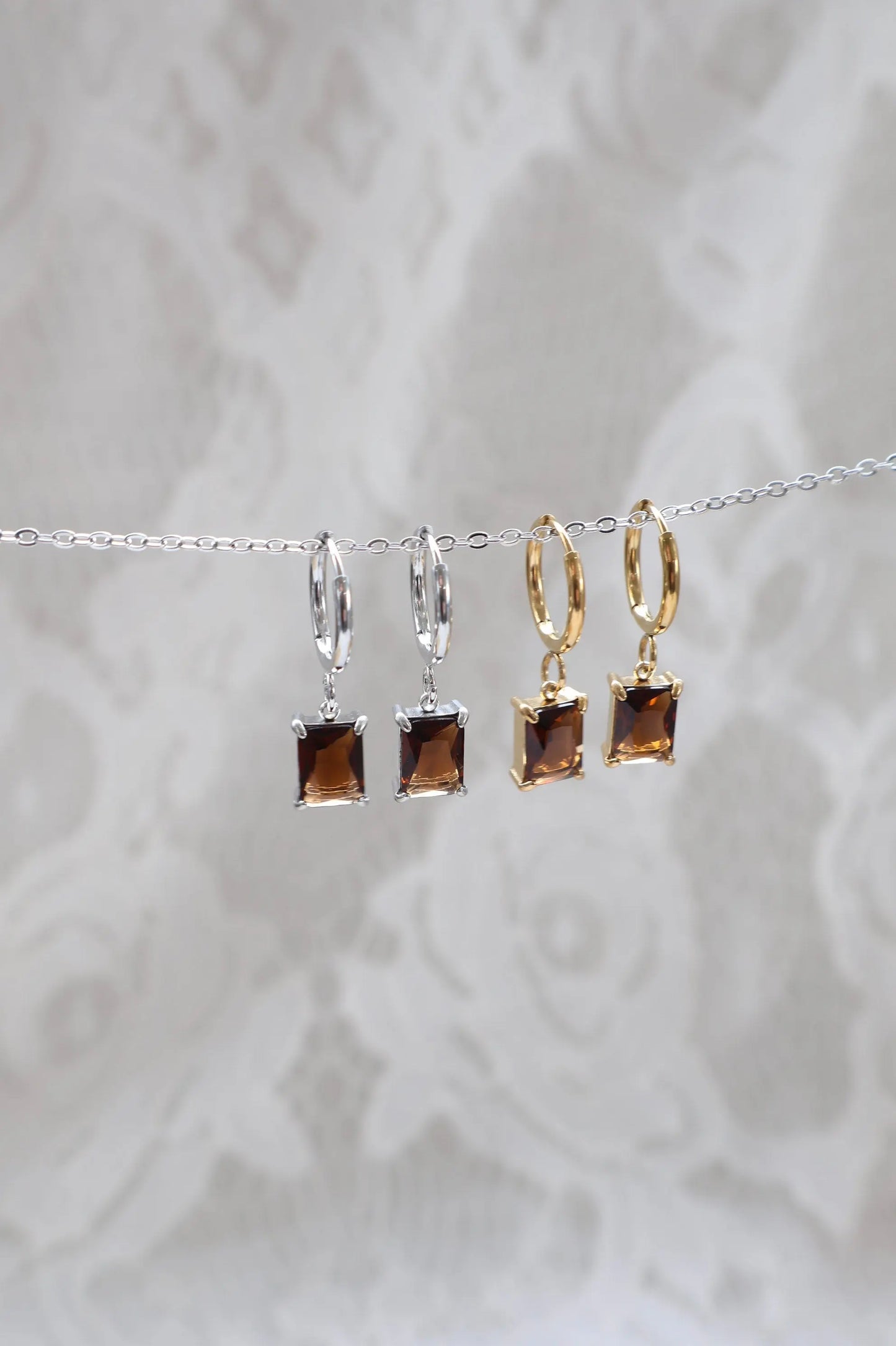 Ivy Hoops - Coffee KatyB Jewellery