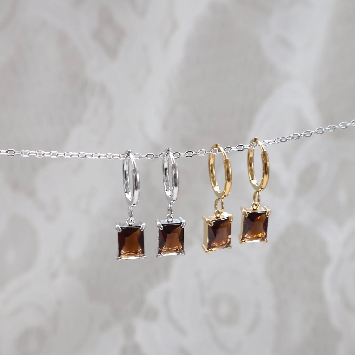 Ivy Hoops - Coffee KatyB Jewellery