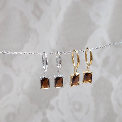 Ivy Hoops - Coffee KatyB Jewellery