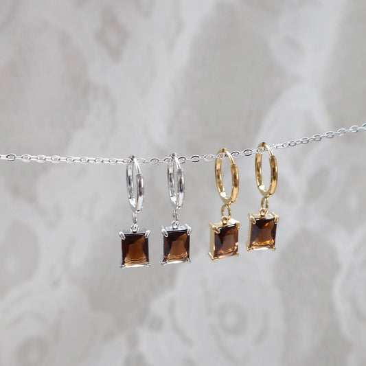 Ivy Hoops - Coffee KatyB Jewellery