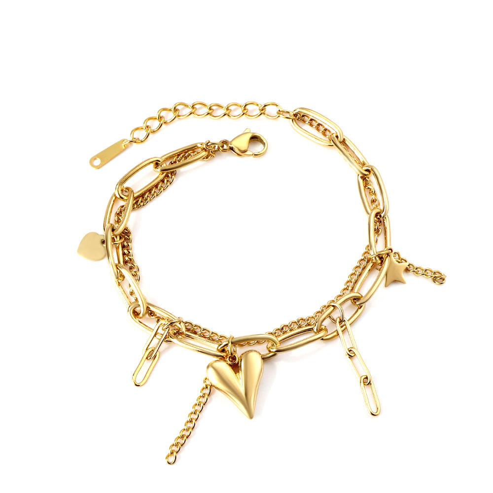 Charm Bracelet - Gold The Rose Edit