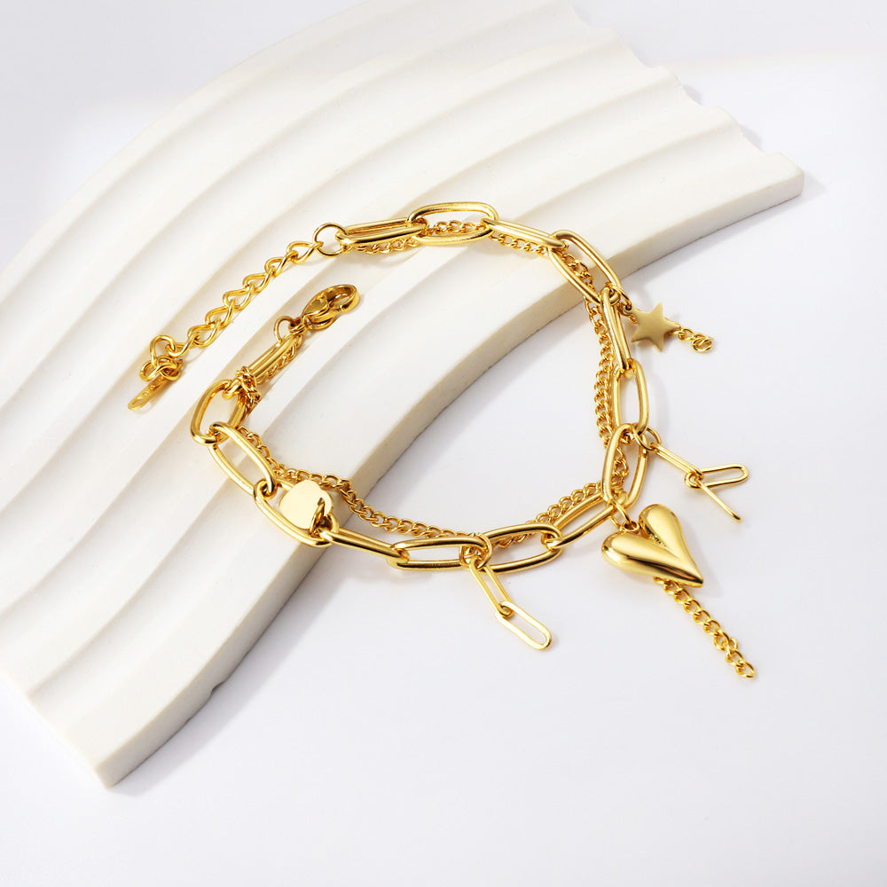 Charm Bracelet - Gold The Rose Edit