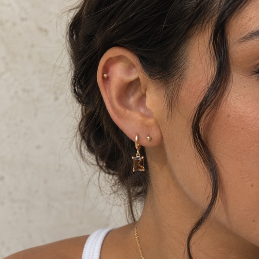 Ivy Hoops - Coffee KatyB Jewellery