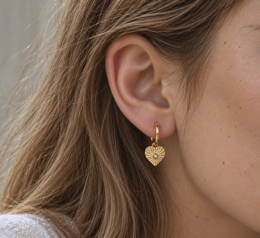 Heart Hoops - Gold The Rose Edit