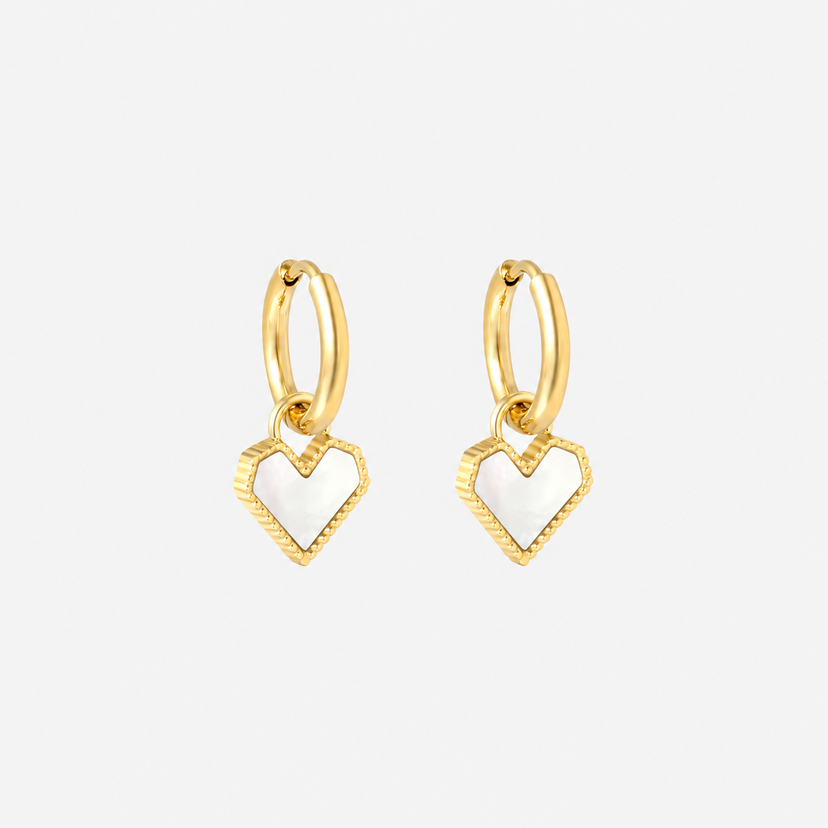 Luna Heart Hoop Earrings - Gold The Rose Edit