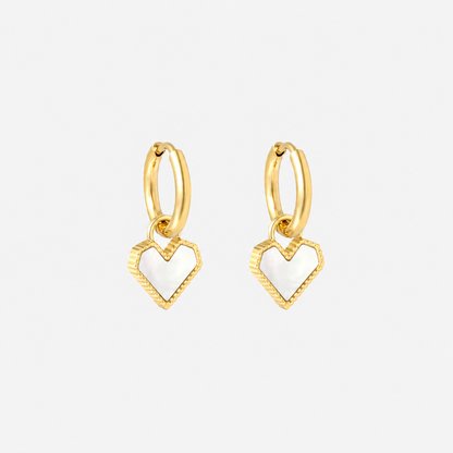 Luna Heart Hoop Earrings - Gold The Rose Edit