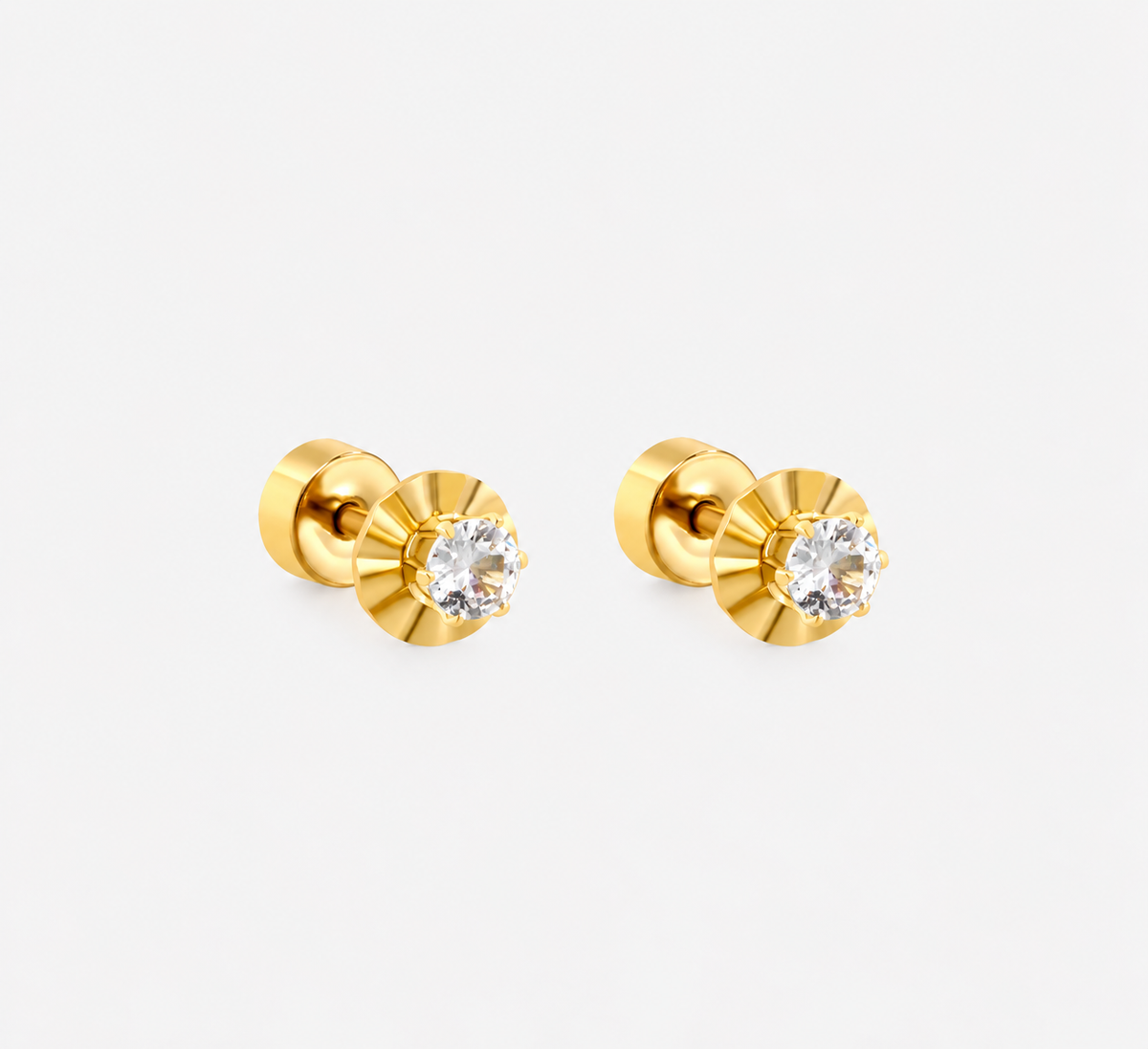 Lumi Studs - Gold The Rose Edit
