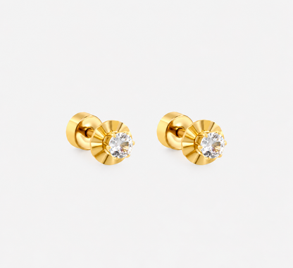Lumi Studs - Gold The Rose Edit