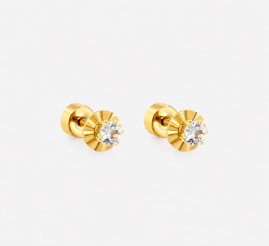 Lumi Studs - Gold The Rose Edit