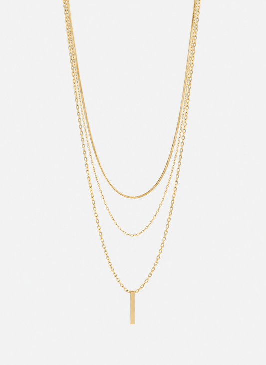 Gold Layered Necklace - Sage Necklace Other Things