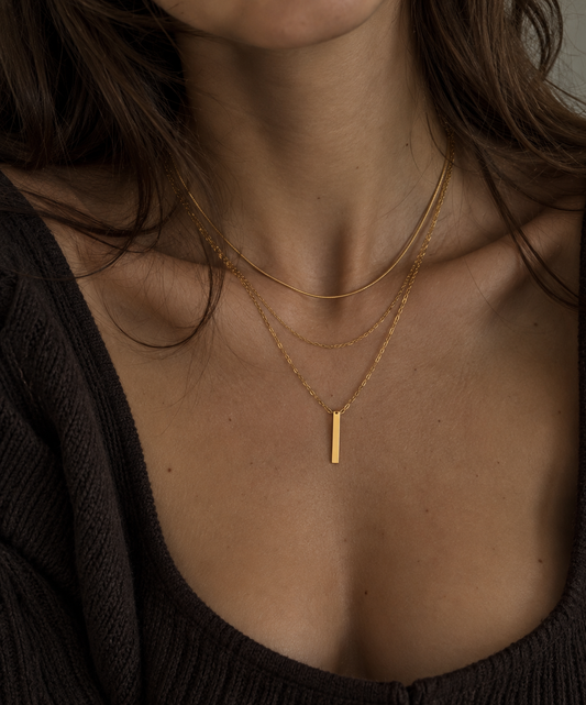 Gold Layered Necklace - Sage Necklace Other Things
