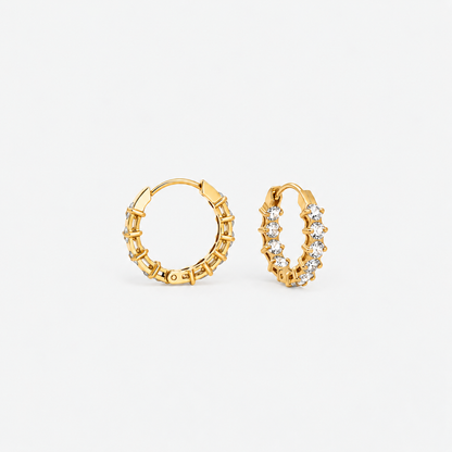 Crystal Hoops - Gold The Rose Edit