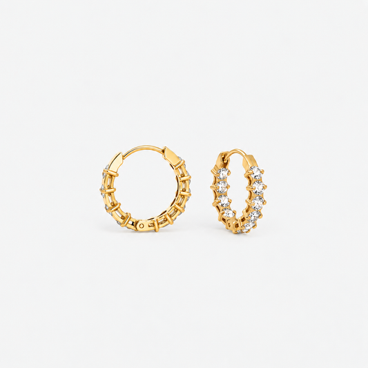 Crystal Hoops - Gold The Rose Edit