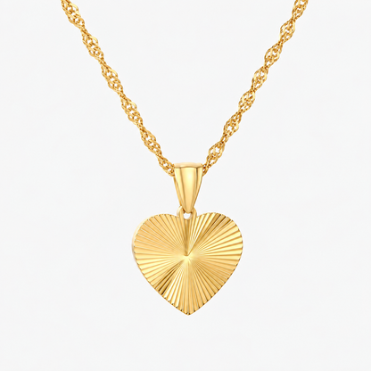 Heart Necklace - Gold The Rose Edit