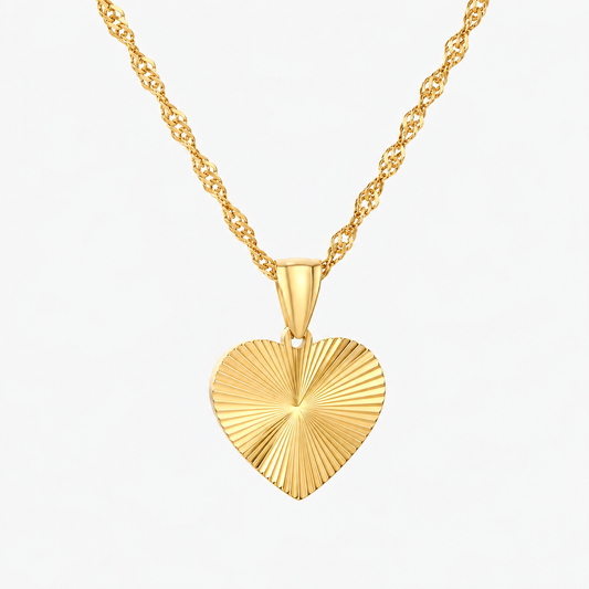 Heart Necklace - Gold The Rose Edit