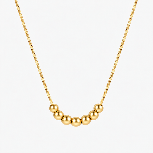 Beaded Necklace - Gold The Rose Edit