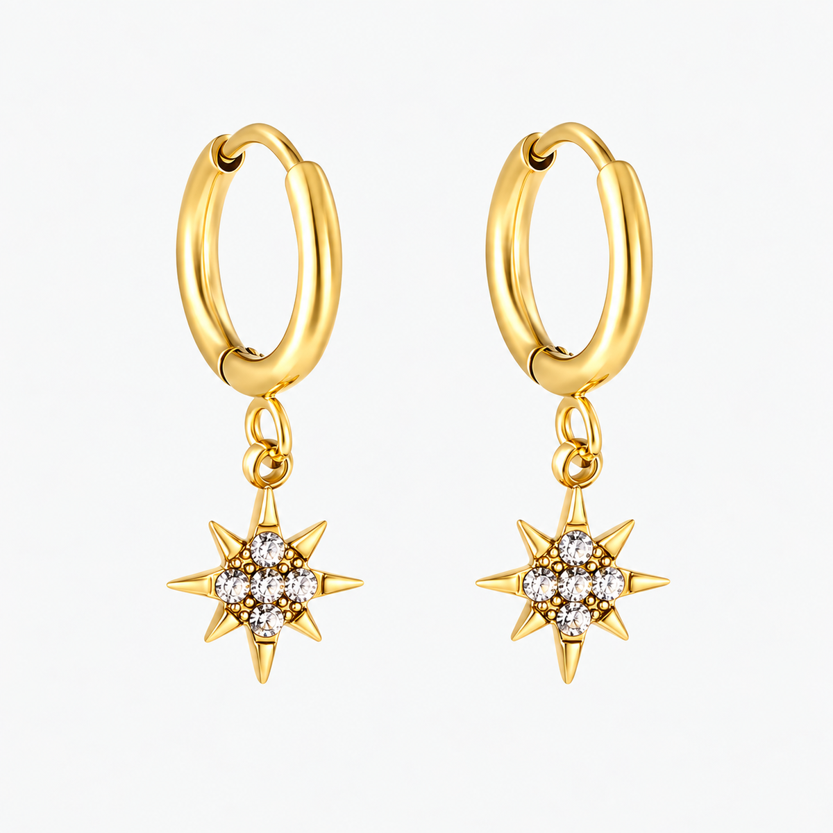 Sienna Drop Hoops - Gold The Rose Edit