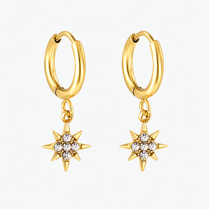Sienna Drop Hoops - Gold The Rose Edit