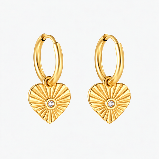 Heart Hoops - Gold The Rose Edit