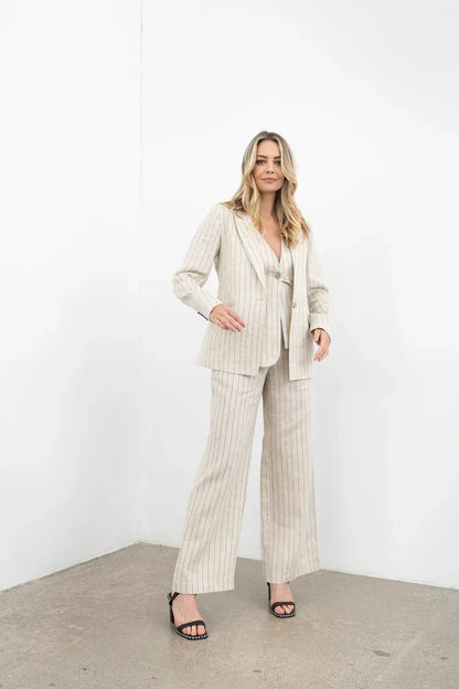 Summer Tate Pant - Natural Stripe Mimoso