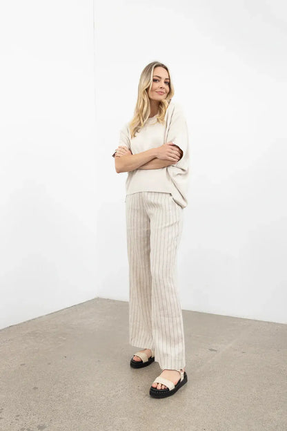Summer Tate Pant - Natural Stripe Mimoso