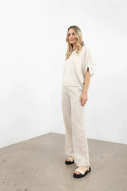 Summer Tate Pant - Natural Stripe Mimoso