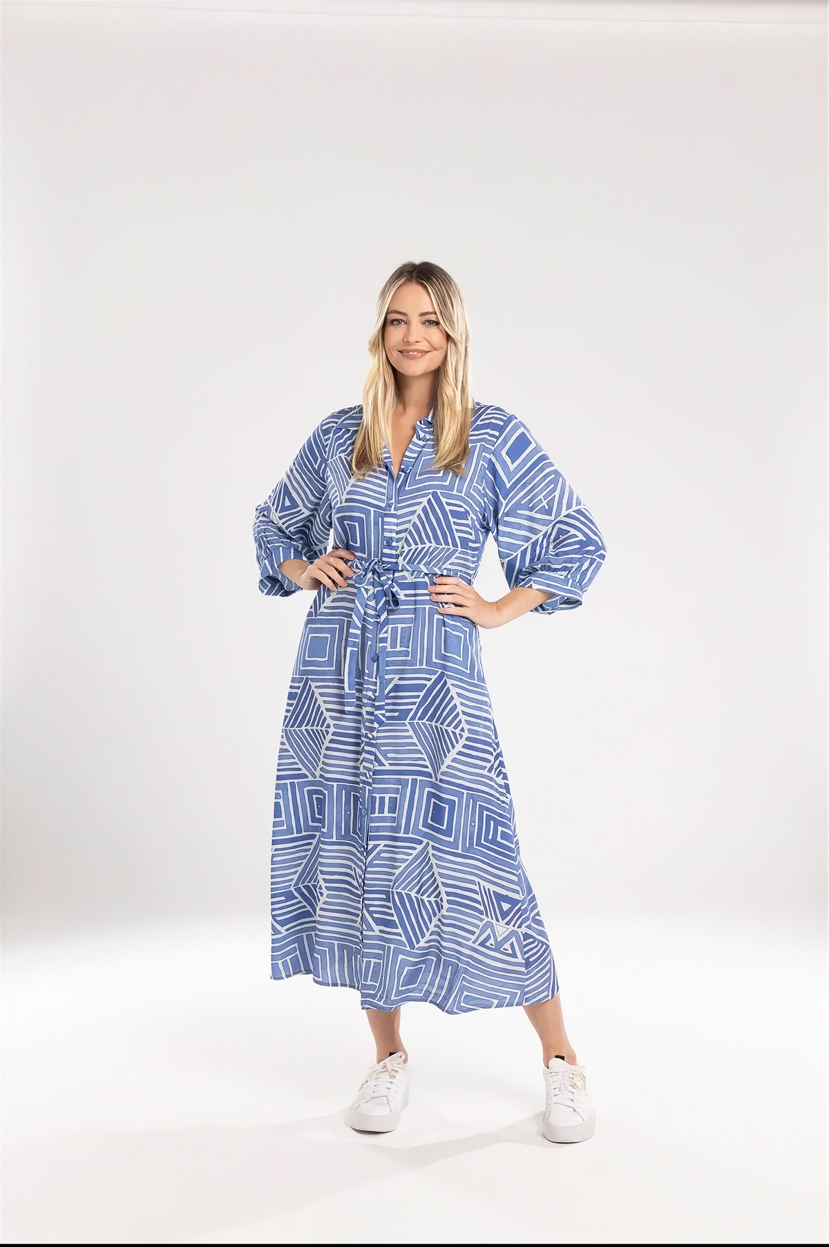 Dani Dress - Blue Mimoso
