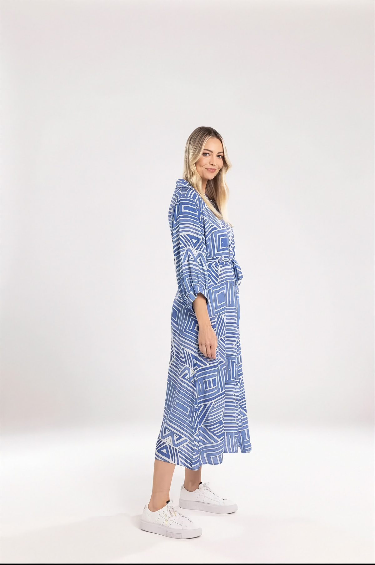 Dani Dress - Blue Mimoso