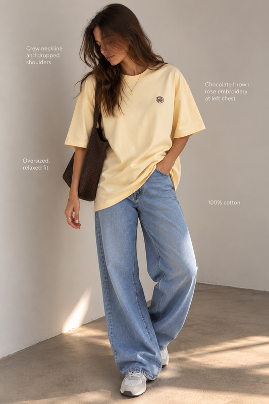 The Oversized Rose Tee - Butter The Rose Edit