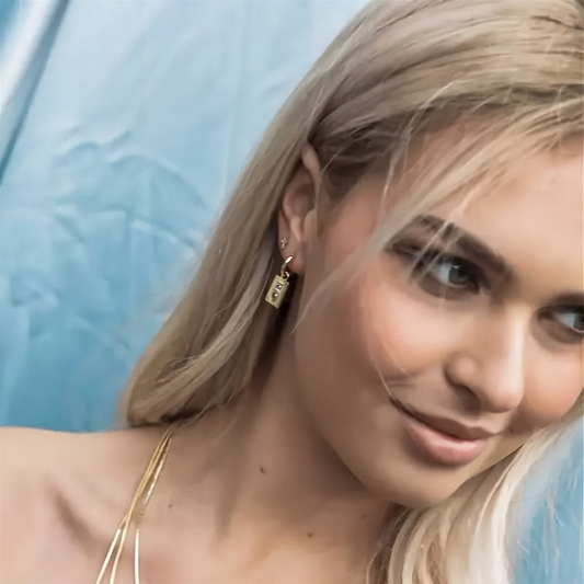Dewdrop Sleeper Earrings - Gold Queen of the Foxes