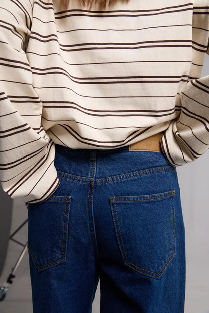 Stripe Long Sleeve Tee - Chocolate Silent Theory