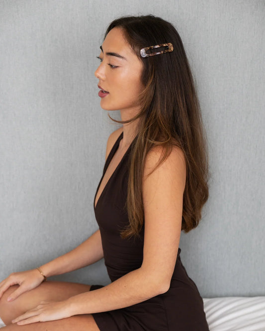 Geerthana Barrette in Toasted The Rose Edit