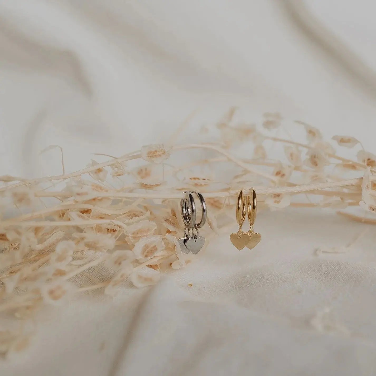 heart hoop earrings KatyB Jewellery