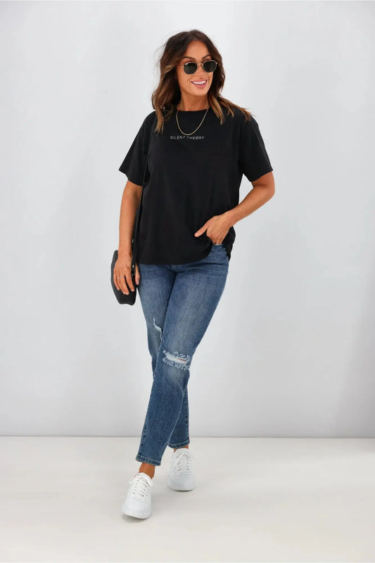 Logo Tee | Washed Black Silent Theory