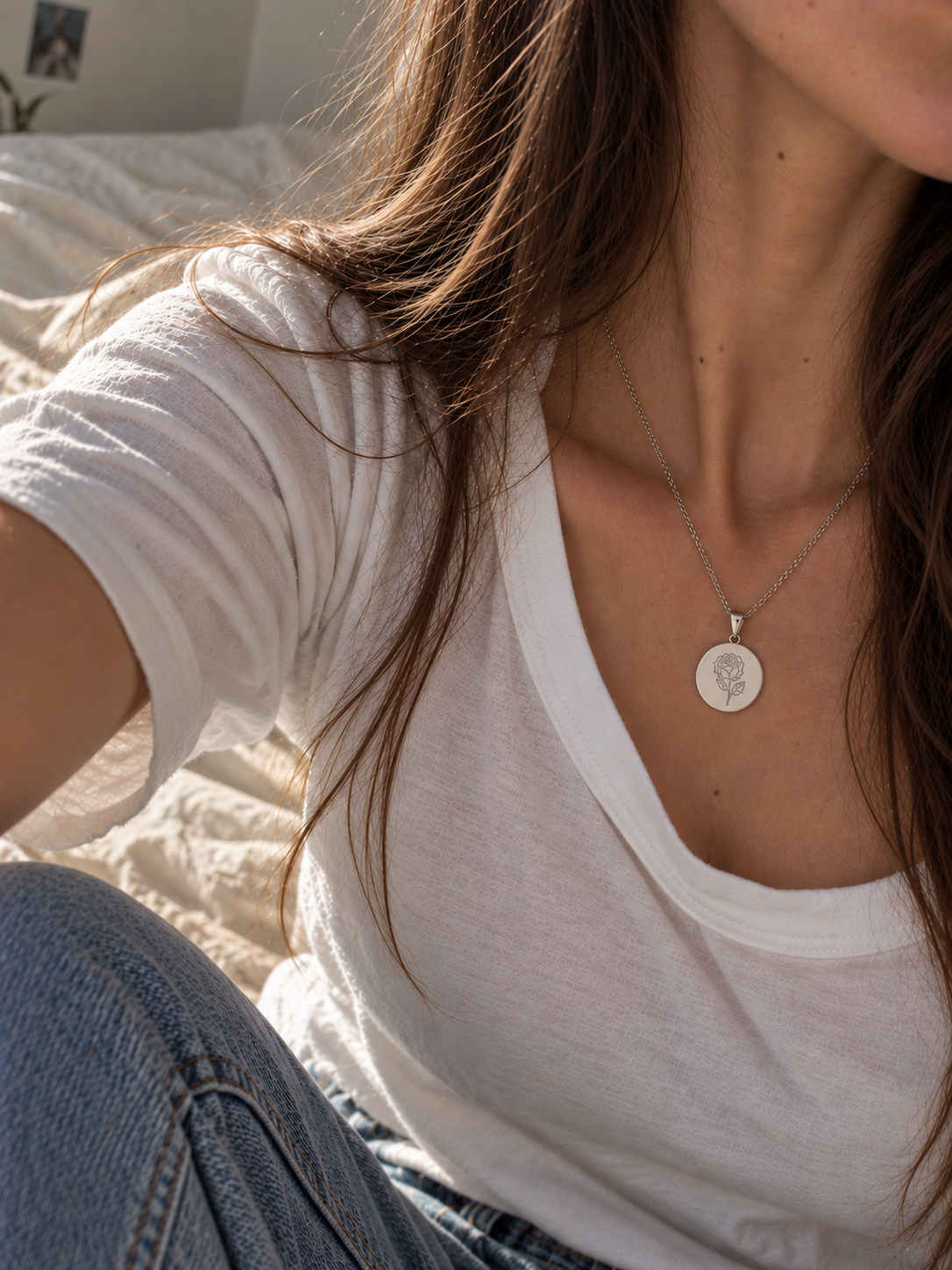 Rose Everyday Pendant Necklace The Rose Edit