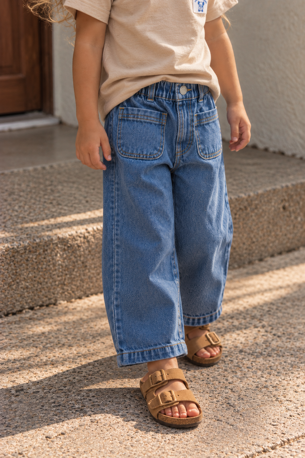 Era Jean - Mid Blue Denim Pants Animal Crackers