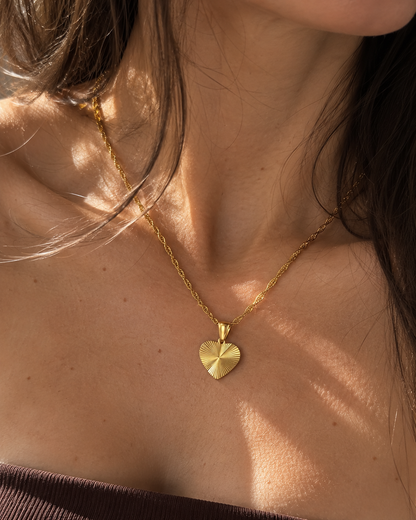 Heart Necklace - Gold The Rose Edit