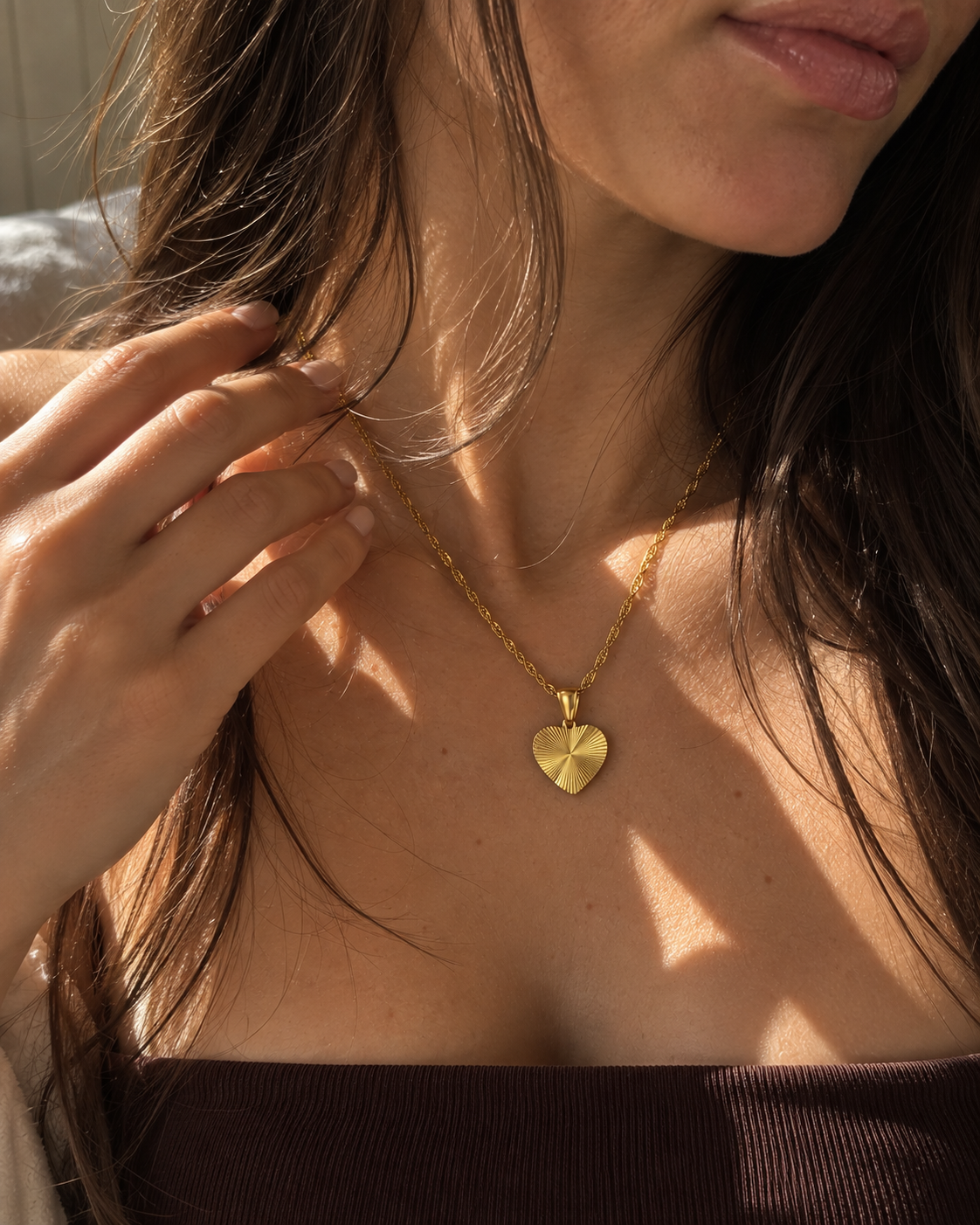 Heart Necklace - Gold The Rose Edit