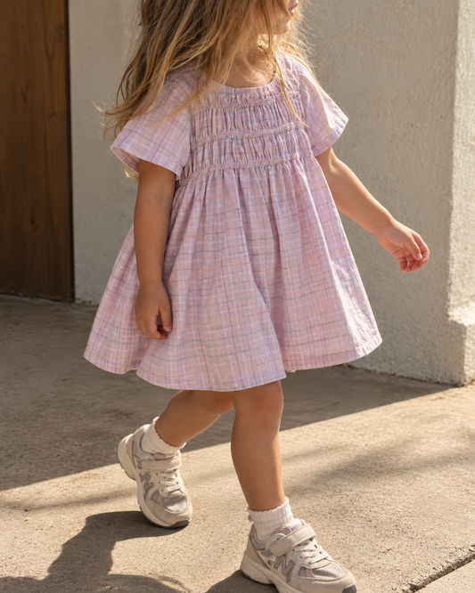 Weave Dress - Purple Animal Crackers
